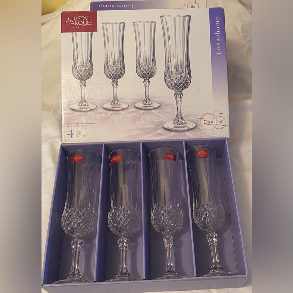 Cristal D”Arques Set of 4 Flutes